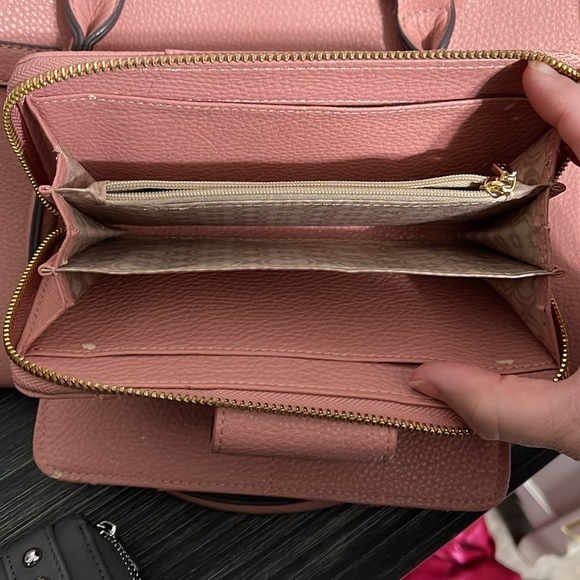 **SOLD**Charming Charlie Dusty Pink Purse with matching Wallet - Picture 6 of 7